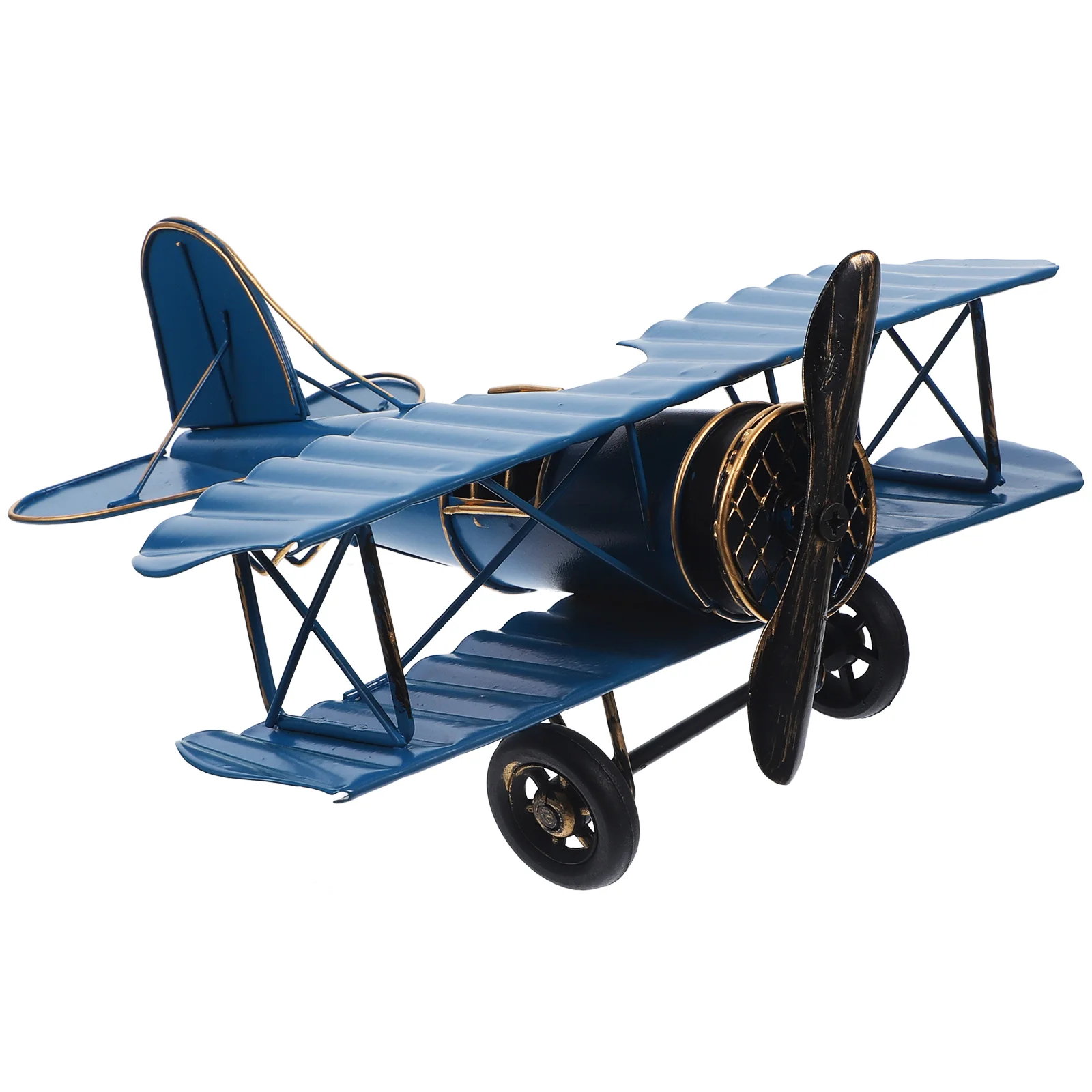 

Airplane Model Ornament Decor Vintage Metal Miniature Crafts Iron Retro Models Ornaments