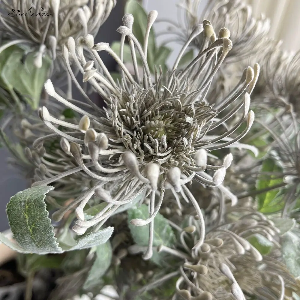 SunMade 3 головки/ветка Leucospermum искусственные цветы для украшения свадьбы