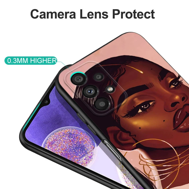 Черный чехол из ТПУ для Samsung Galaxy A03 SM-A035 Core A03S A13 A23 LTE A33 A53 A73 4G 5G африканских девушек