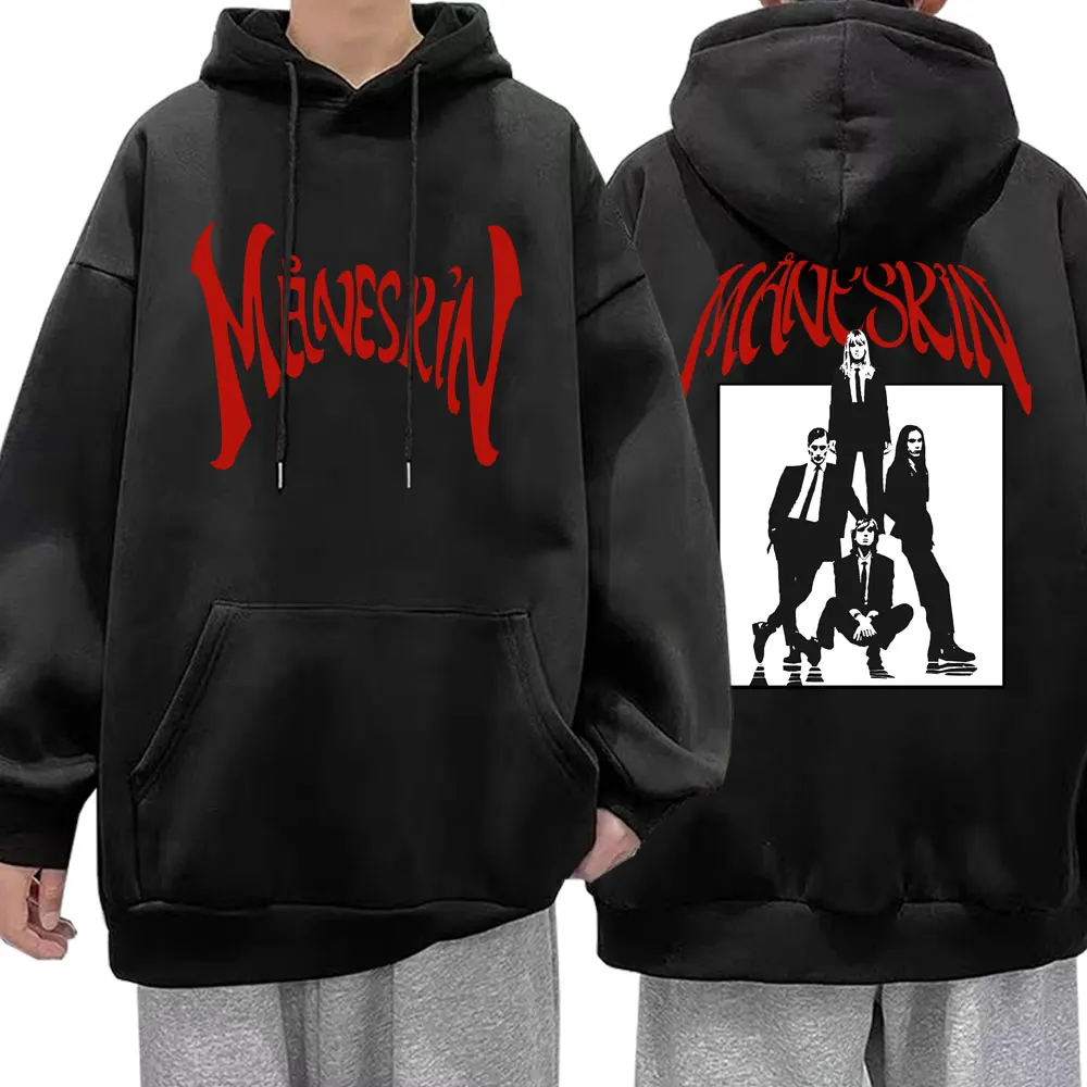 

Italian Rock Band Maneskin Print Hoodie Men Women Oversized Fashion Sweatshirt Casual Punk Hip Hop Fleece Long Sleeve Streetwear