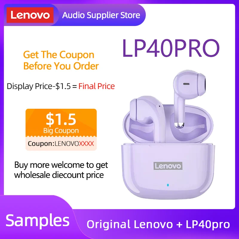 Tanie Lenovo Oryginalny LP40 Pro TWS Bezprzewodowe Słuchawki Bluetooth Słuchawki 5.1 Sport Redukcja Szumów Słuchawki Douszne Zestaw Słuchawkowy Nowy Kup Lenovo Oryginalny LP40 Pro TWS Bezprzewodowe Słuchawki Bluetooth Słuchawki 5.1 Sport Redukcja Szumów Słuchawki Douszne Zestaw Słuchawkowy Nowy