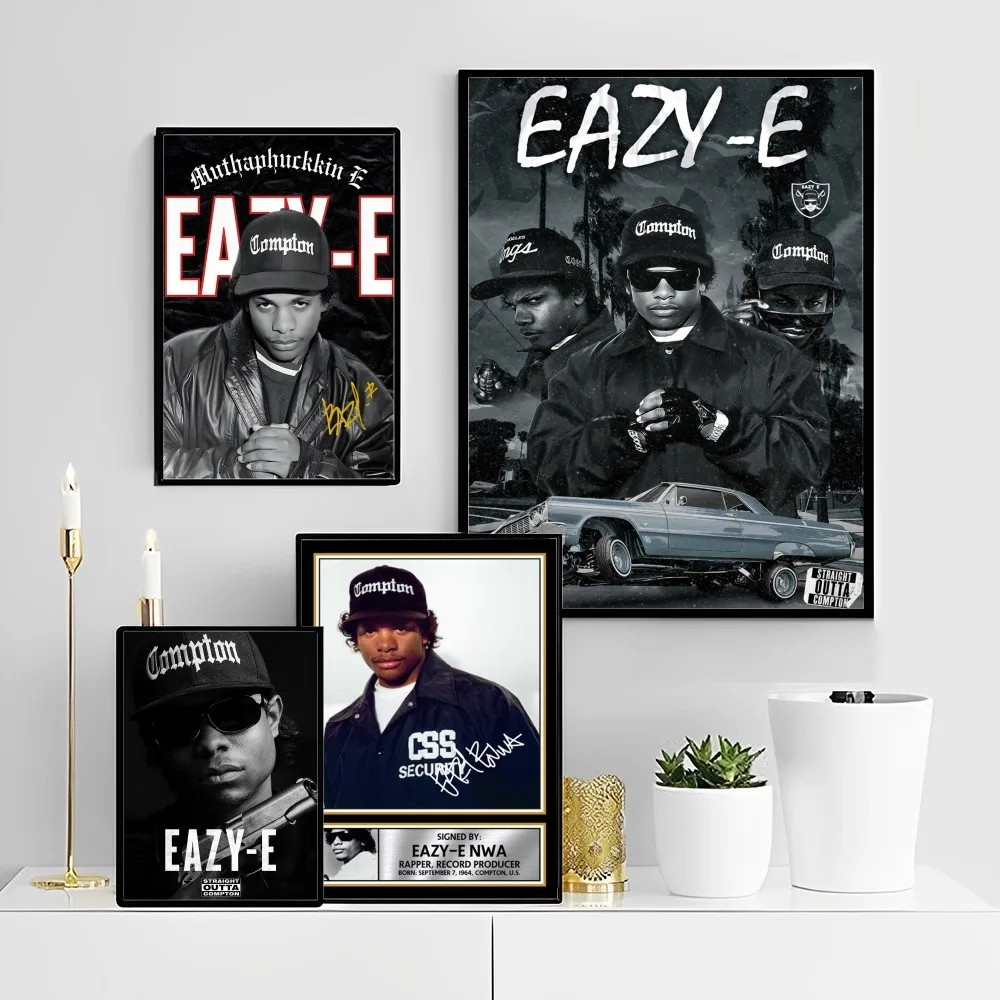 Современный стиль Западное побережье хип-хоп рэпер Eazy E аниме плакат наклейки для