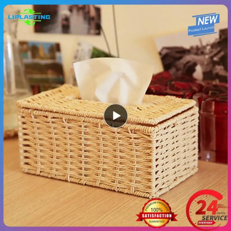 

Simple Woven Tissue Storage Basket Soft And Tough Fine Polishing Tissue Box Car Tissue Storage Basket In Living Room Braid