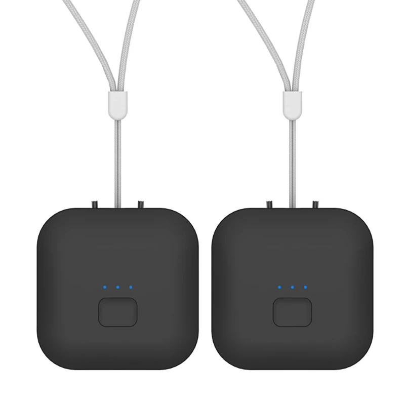 

2 Pcs Personal Wearable Mini Portable Outdoor 10 Million Negative Ion Generator Hanging Neck Air Purifier