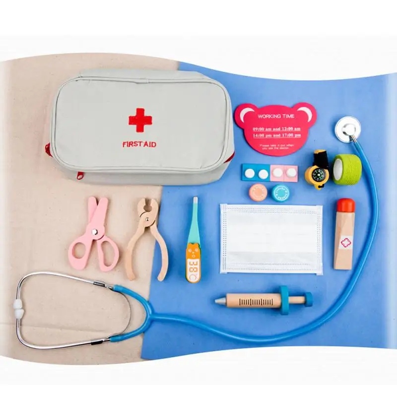 

15 шт., детская деревянная сумка из ткани