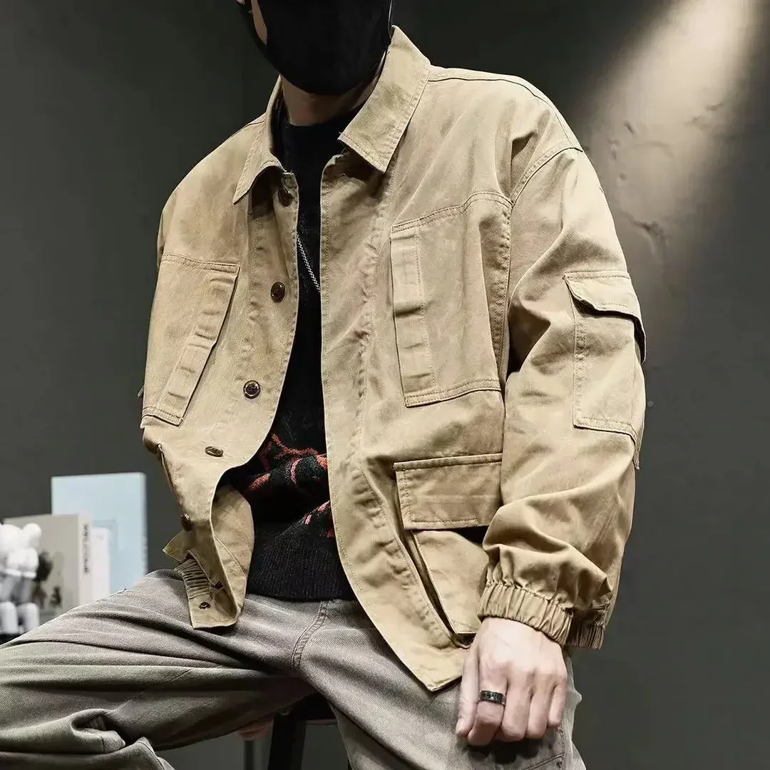 Мужская джинсовая куртка свободные мужские джинсовые пальто новая винтажная