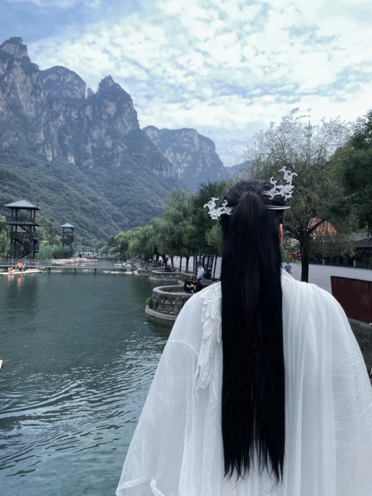 Headdress Women's Frosted Crystal-like Lotus Shape Handmade Transparent Hairpin Chinese Clothing Accessories Performance Props