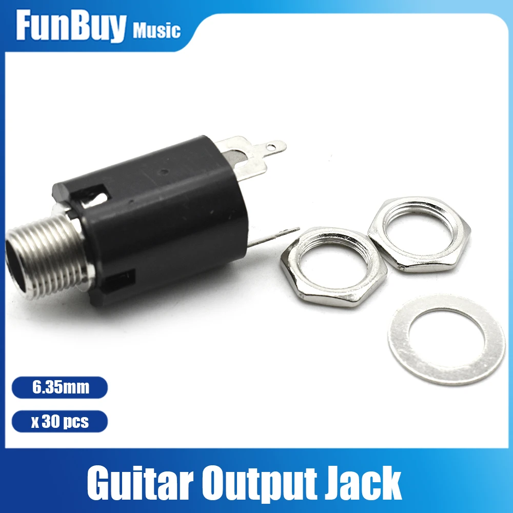 

30Pcs Guitar Endpin Jack 6.35mm Input Output for Acoustic Guitar Parts High Quality Guitar Parts & Accessories