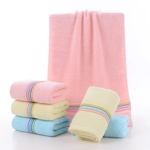100% Cotton Face Towel Set Solid Color Absorbent Hair Towels Bathroom Quick-Drying Hand Towel Comfor