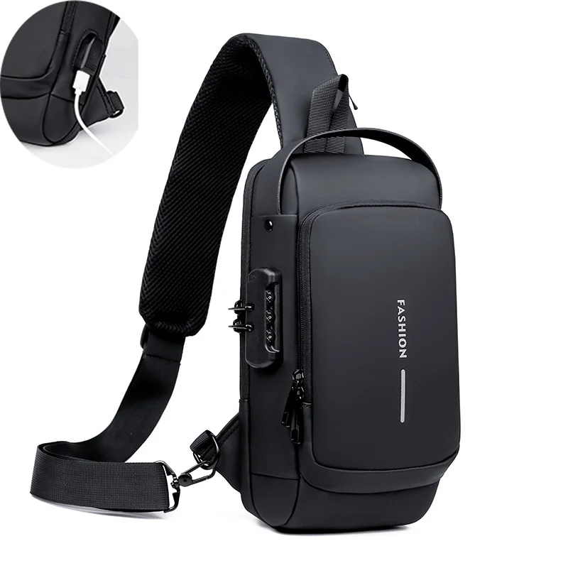 

Men Sling Backpack Cross body Shoulder Ch Bag Anti-theft Travel Motorcycle Rider Waterproof Oxford Male Messenger Bags