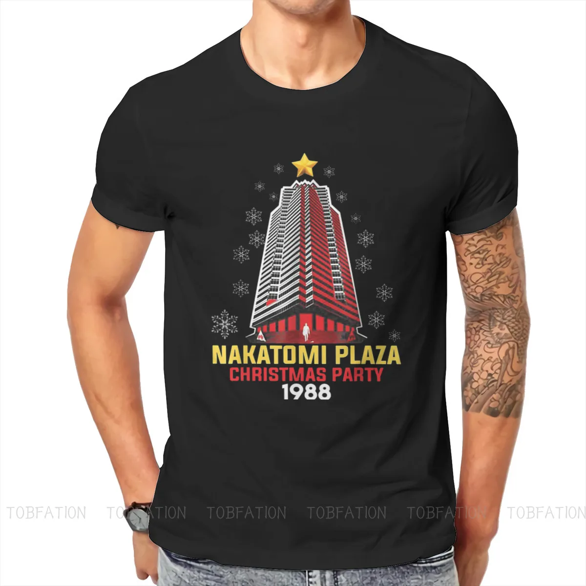 

Kaus Hip Hop Nakatomi Plaza Film Keras Pesta Natal 1988 Kaus Ukuran Kasual Bruce Willis S-6XL untuk Dewasa