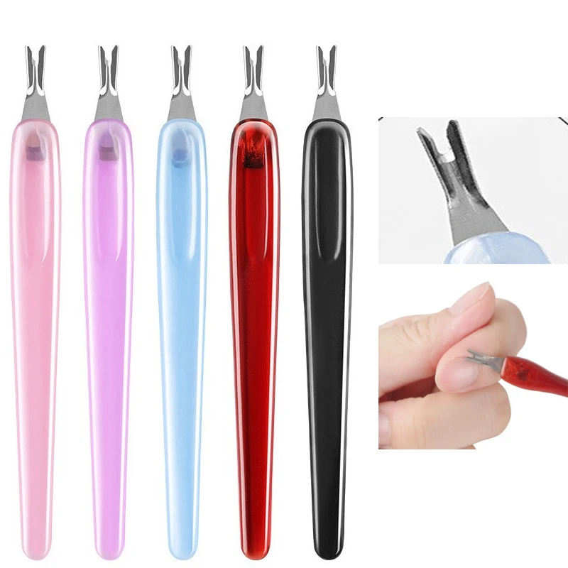 

Trim Dead Skin Fork Stainless Steel Nipper Pusher Trimmer Cuticle Remover Nail Art Fork Manicure Salon Accessory Tool 1PC