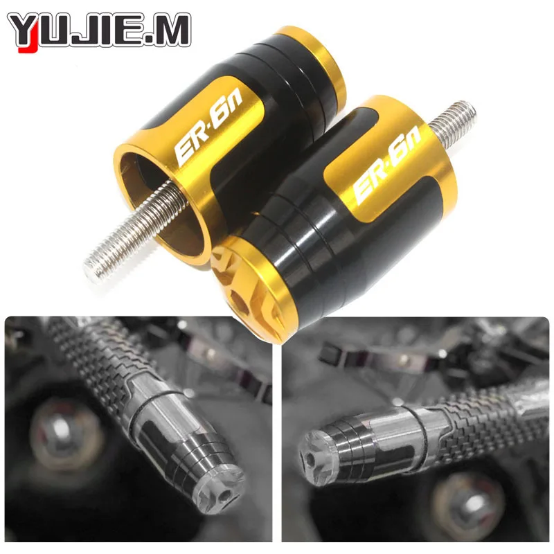 

For KASASAKI ER6N ER-6N ER 6N 2010-2017 2016 2015 2014 2013 Motorcycle Accessories CNC Handlebar Grips Handle Bar Cap End Plugs