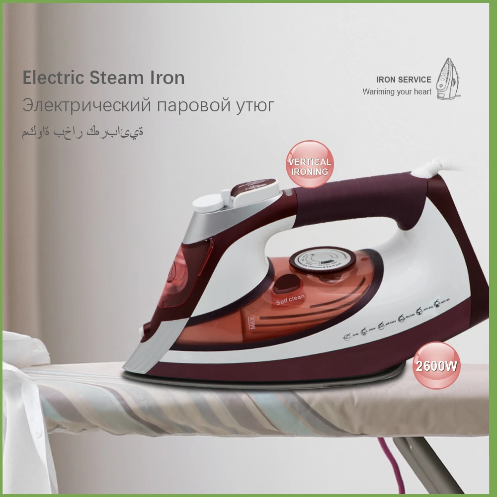 

Fully Automatic Ceramic Electric Iron Handheld Household Portable Steam Electric Iron 2600W Pressing Iron for clothes