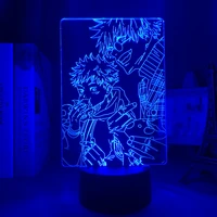 satoru gojo anime 3d lamp jujutsu kaisen led night light yuji itadori acrylic lamp for room deco 16 color touch table lamp