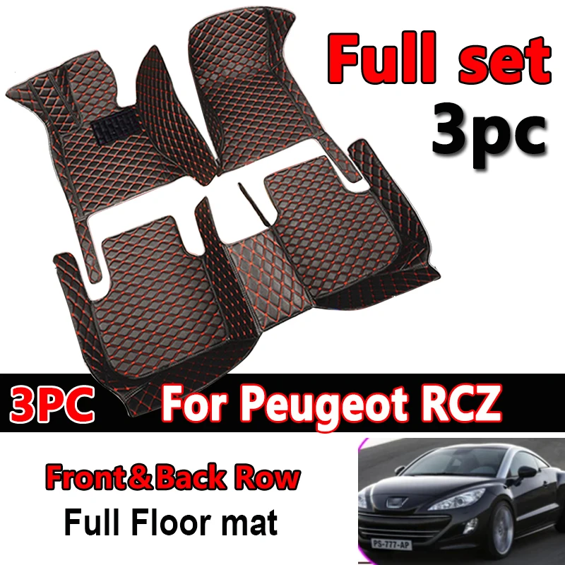 

Автомобильные коврики для Peugeot RCZ T75 2009 ~ 2015, роскошные кожаные коврики, коврики, прочные коврики, набор автомобильных аксессуаров, интерьерны...