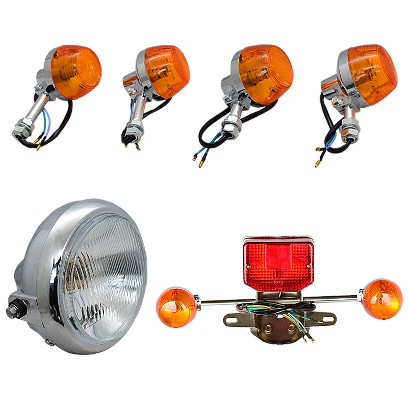 

Motorcycle Turning Lights Modified Signal Indicator 12V Decorative Winker Lamp Left & Right Silver Flasher Front & Rear Blinkers