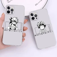 phone cases for iphone 13 12 mini pro 7 8 plus tpu silicone coque for iphone 11 pro x xs max xr my hero academia midoriya cover