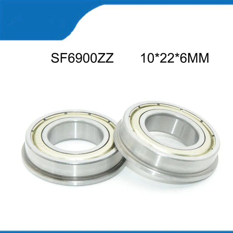 10/20PCS SF6900ZZ (10*22*6MM) High Quality Stainless Steel SF6900 Flange Ball Sealed Deep Groove Ball Bearing Shaft (ABEC-5)