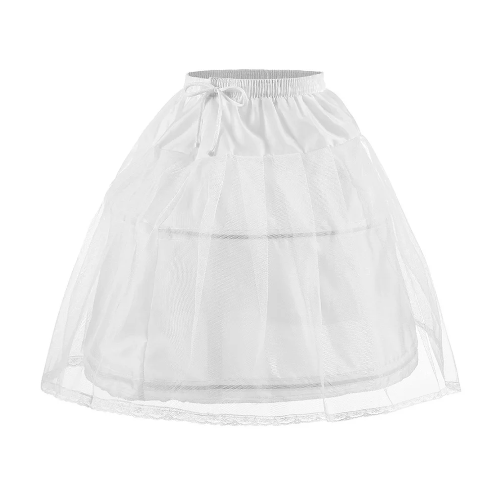 

Pannier Petticoat Costume Underskirt Polyester Flower Girl Lolita Pettiskirt Child