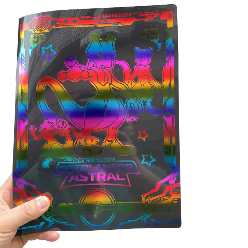 

Новинка 540 шт. держатель для карт с покемоном с золотым тиснением Коллекция с золотым тиснением 9 ячеек для дворца вмещает 540 карт для детей Бесплатная доставка