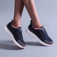 sneakers womens casual shoes fashion breathable walking mesh flat shoes 2022 new black white tennis shoes large size 43