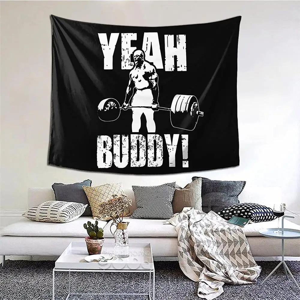 Гобелен с принтом &quotда Бадди Ронни&quot Настенный декор для тренажерного зала