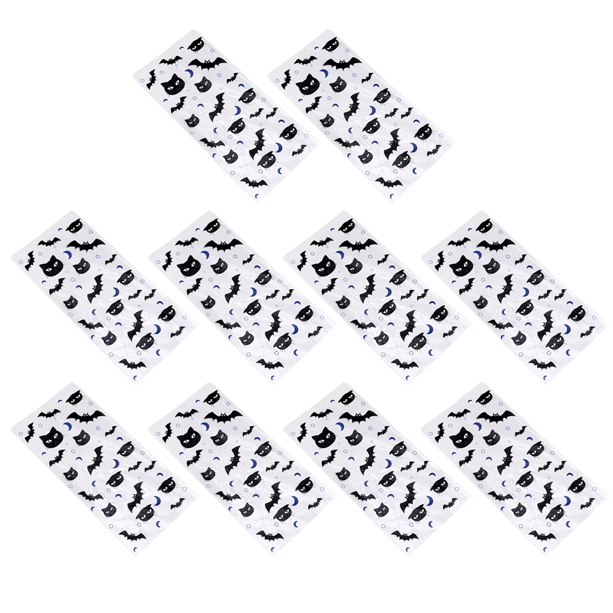 

Bagstreatself Cookie Candy Clear Supplies Party Decorations Trick Or Bag Storage Pouches Gift Pattern Bat Cat Adhesive