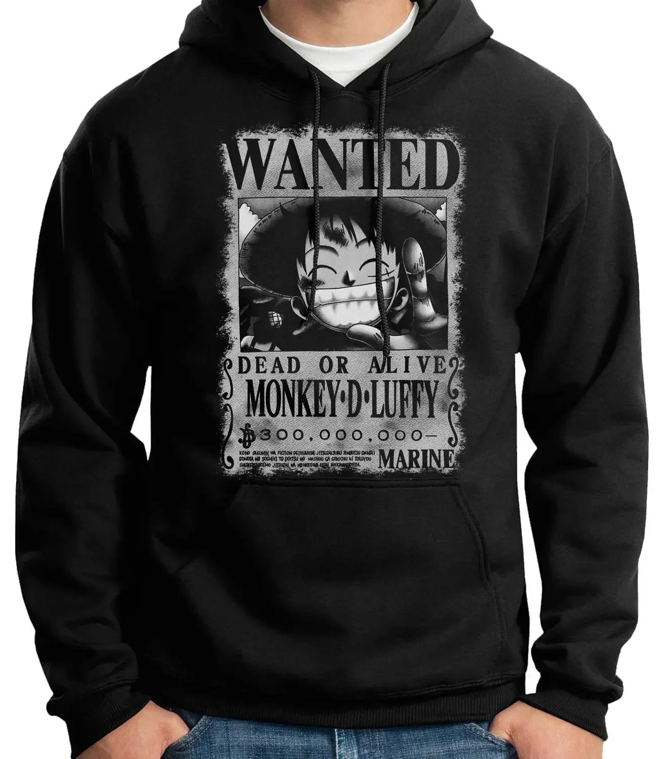 

Sweatshirt With Hoodie Monkey D Luffy Wanted-