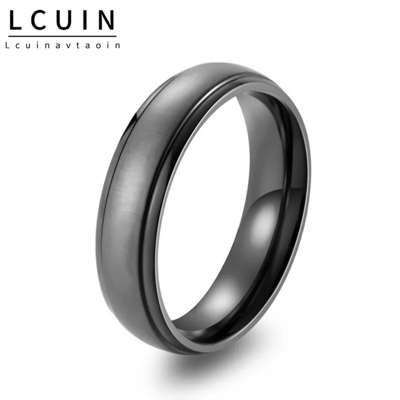 Модные титановые минималистичные матовые черные/синие мужские кольца для мужчин