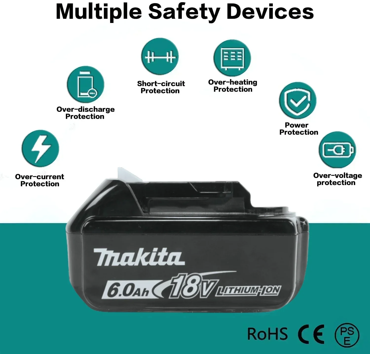 Аккумуляторная батарея makita 18 в 4000 мАч для электроинструментов