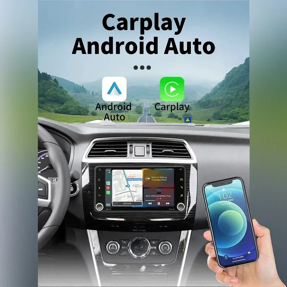 Беспроводное автомобильное мультимедийное радио Carplay Android для Toyota Will Cypha 2001-2005 7