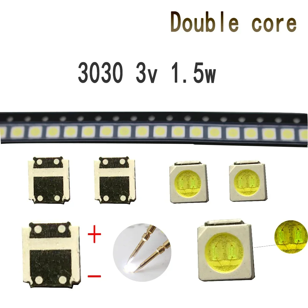 

Светодиодная подсветка TKDMR 1000/500 штук, мощсветодиодный, 1,5 Вт, 3 в, 150 лм, с одножильным или двухжильным сердечником, холодным белым светом