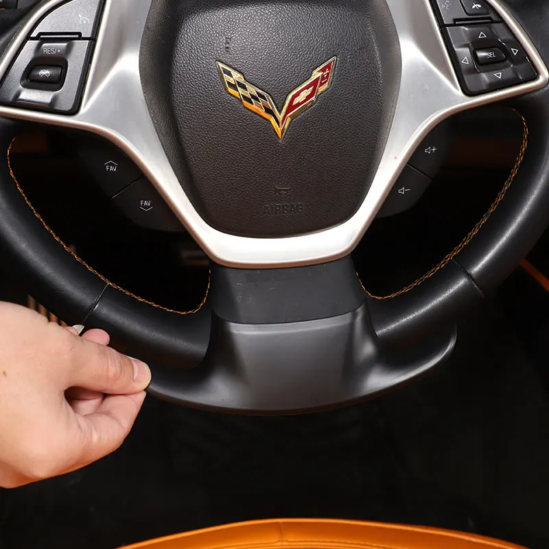 

Матовая черная наклейка для Chevrolet Corvette C7 2014-2019 ABS, аксессуары для интерьера автомобиля