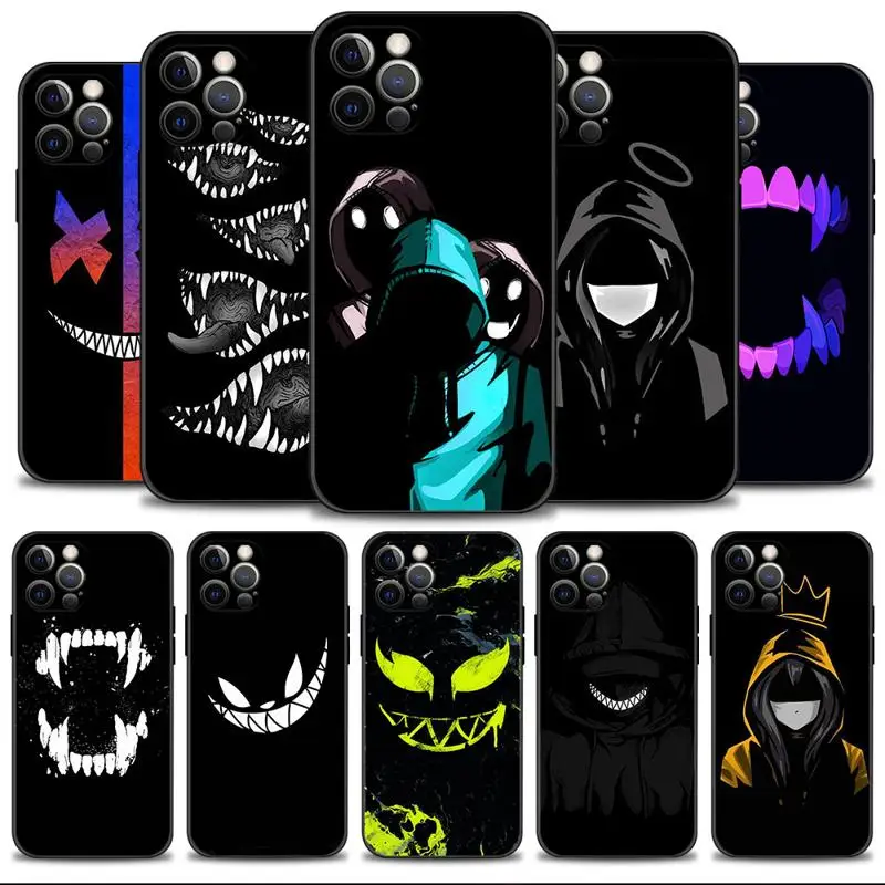 

Phone Case For Apple iPhone 14 13 12 11 Pro Max 13 12 Mini XS Max XR X 7 8 6 6S Plus Cover Shell Terror Demon Smile Teeth