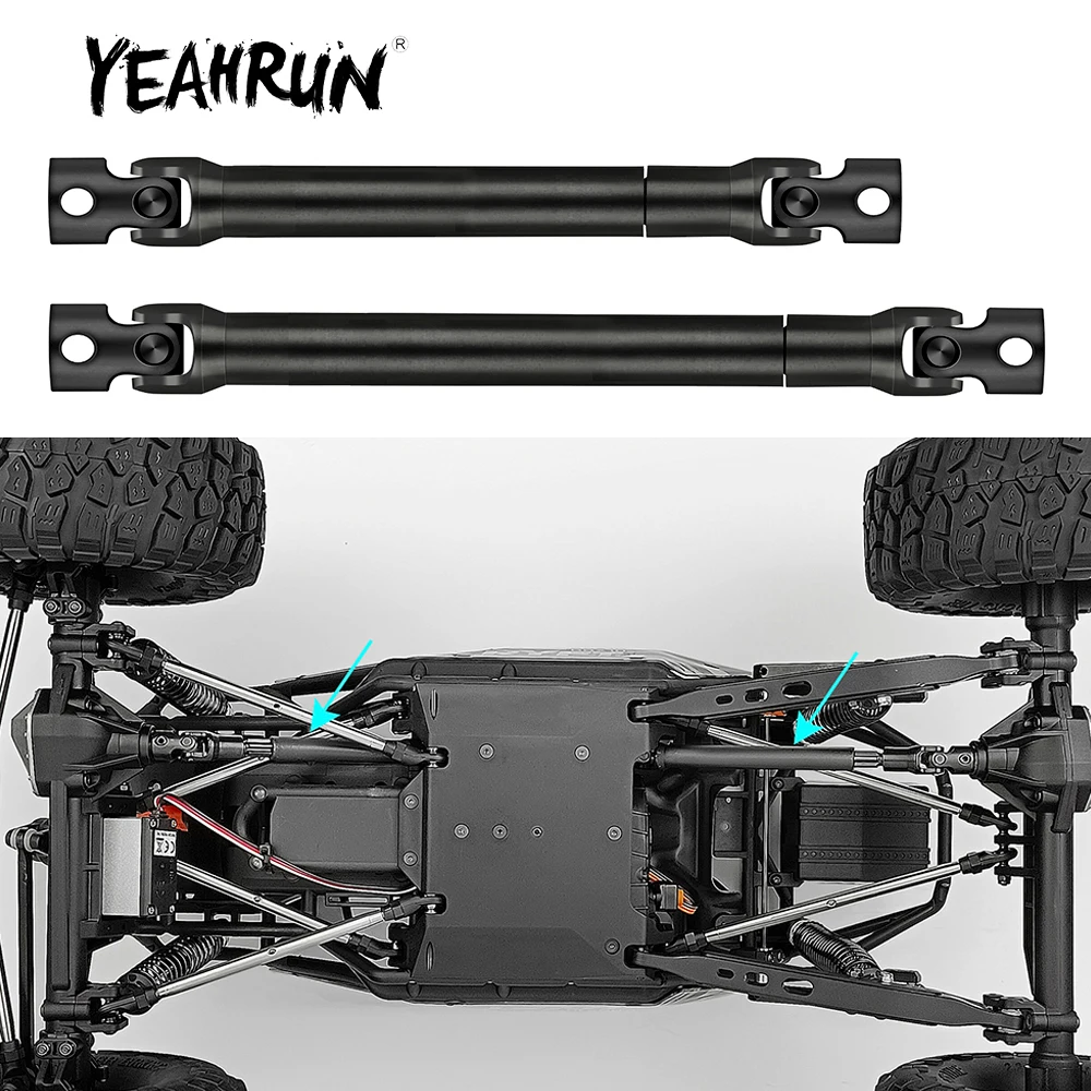 

Передний и задний стальной приводной вал YEAHRUN для Axial RBX10 AXI03005 1/10 RC гусеничная модель автомобиля, обновленные детали, аксессуары, 2 шт.