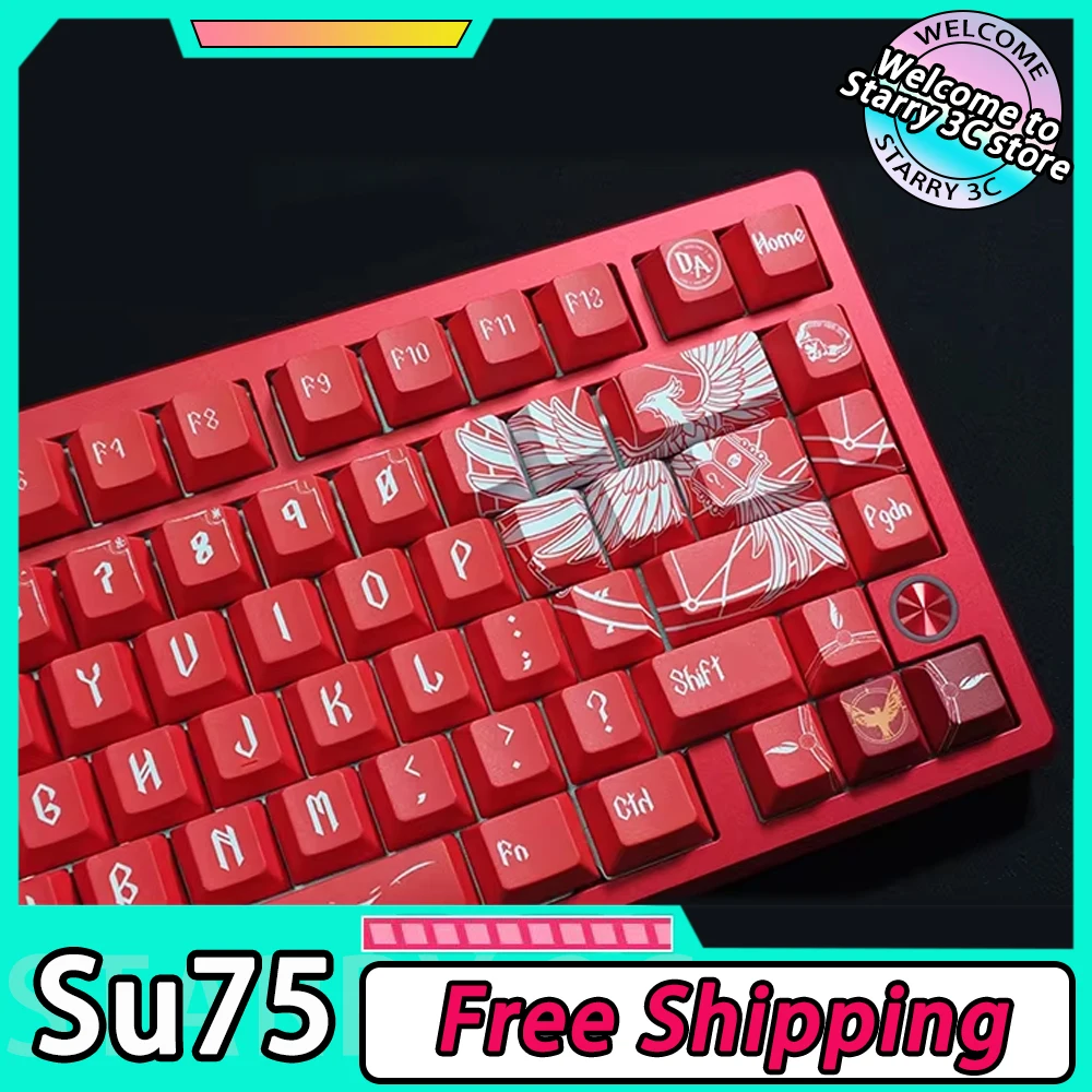 Everglide Su75 молодежная версия клавиатуры с магнитной осью проводная клавиатура RGB Pbt
