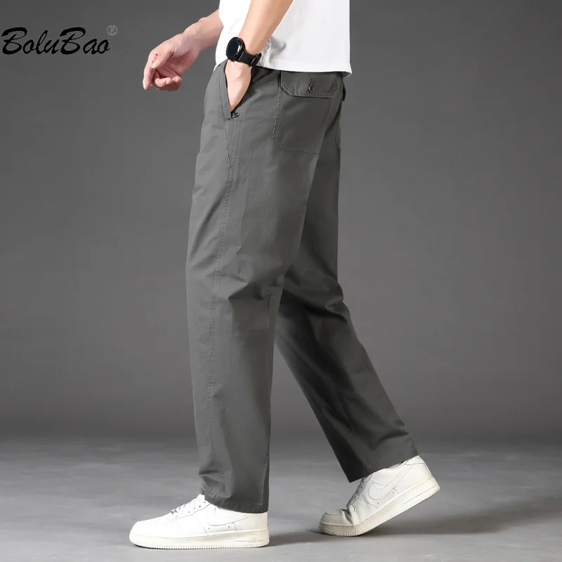 

BOLUBAO 2023 повседневные брюки мужские Летние продукты Чистый хлопок дышащие тонкие брюки высокое качество дизайн горячая распродажа мужские брюки