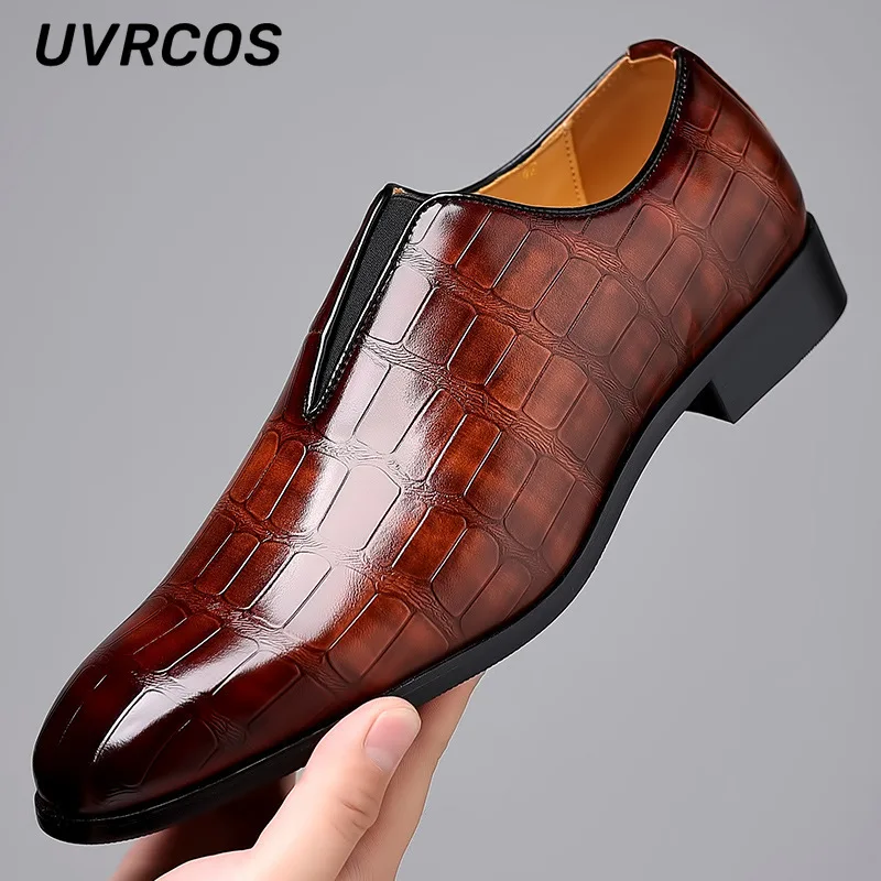 

Мужские повседневные кожаные туфли, заостренный носок, дышащие, деловой стиль, низкие берцы, однотонные