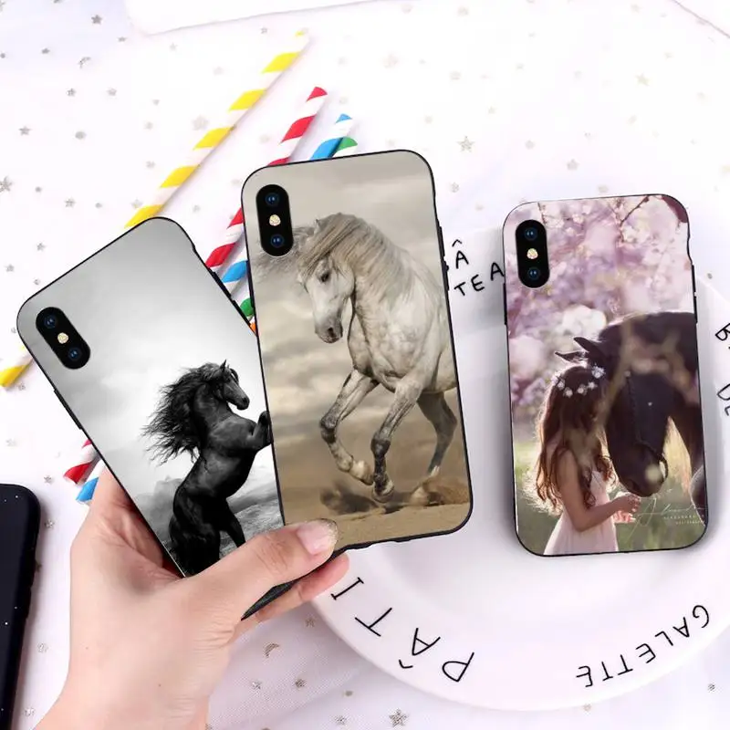 

Running Horse Animal Phone Case For iphone 12 11 13 7 8 6 s plus x xs xr pro max mini shell