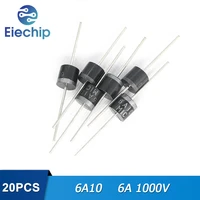 20pcs 6a10 do 27 rectifier diode 6a 1000v