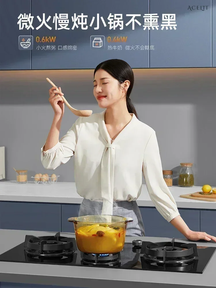 Бытовая газовая плита с тремя конфорками. Встраиваемый или настольный. Для