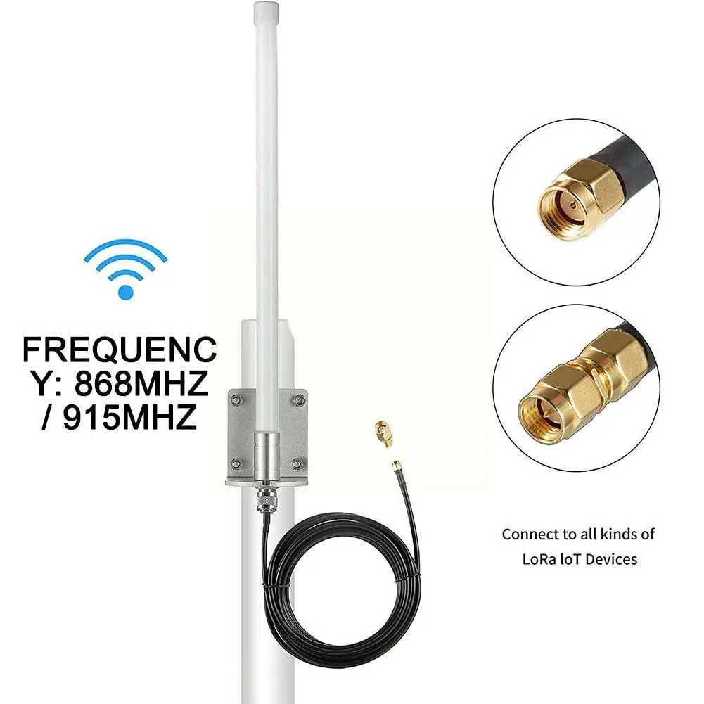 

Антенна для майнинга Helium Hotspot Lora 915 МГц, Wi-Fi 868 N Lorawan, водонепроницаемая антенна, наружная 868 МГц, Omni стекловолокно 915 м B9k4