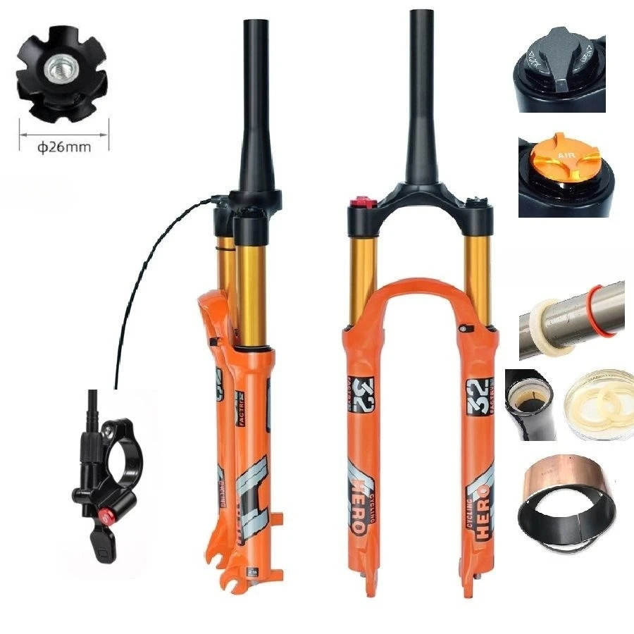 29-дюймовая воздушная вилка из магниевого сплава MTB 120 мм ход 26/27 5 дюймов