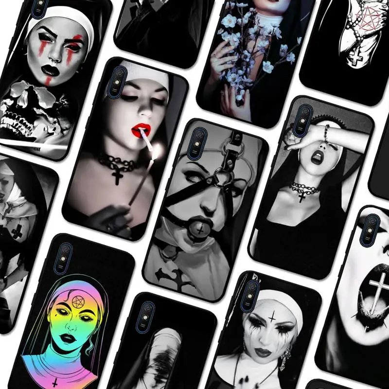 

Sister Nun Sexy Girl Smoke Phone Case For Redmi 9A 8A 7A 7A 7 6A 5A 5 Plus 4X S2 GO K20 K30 6 Note 8 9 Pro Cover