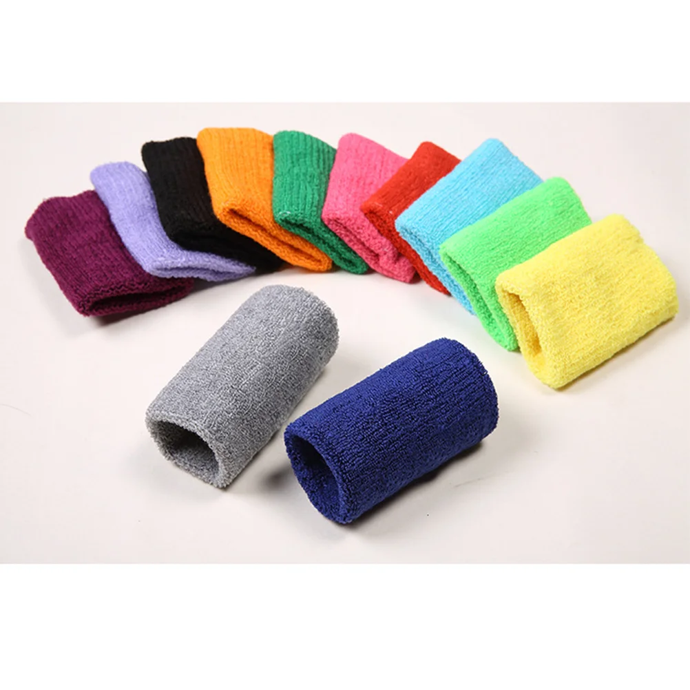 

12 Pcs Colorful Waistband Cotton Wrist Sweatbands Athletic Tape Sports Wristbands Towel