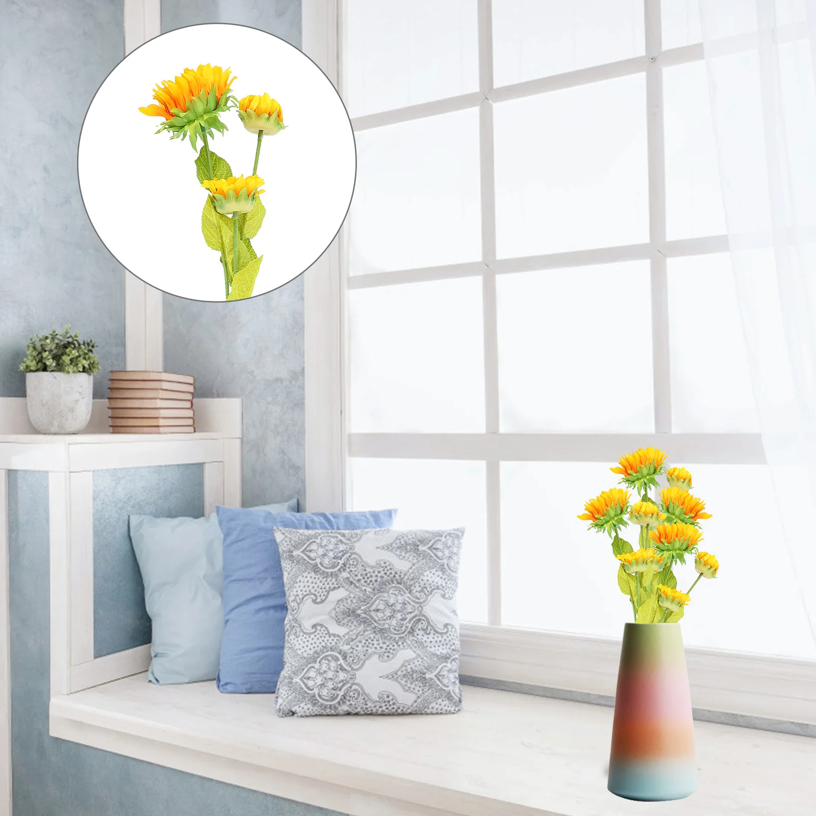 

2 Unique Creative Flower Adornments Sunflowers for Decor Garden Home