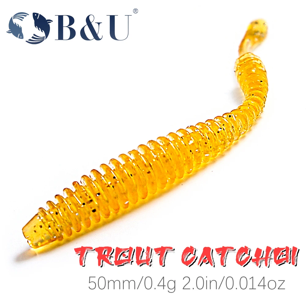 

B&U 50mm Fishing Lure Soft Lure Worms Shad Silicone Baits Wobblers Swimbait For fishing Perch Bass Artificial leurre souple