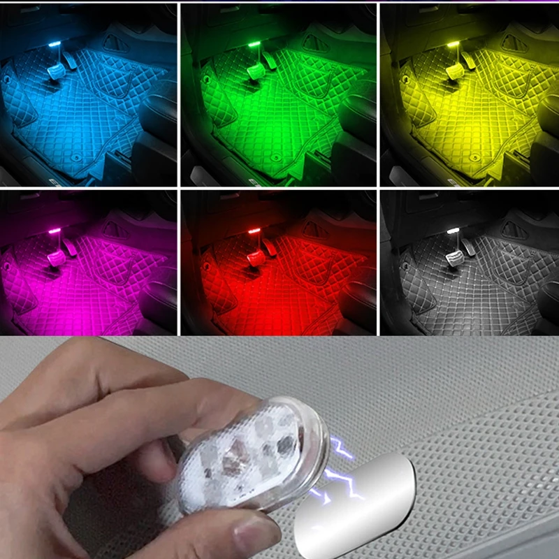 

Универсальные сенсорные мини-светодиодные лампы для автомобиля, беспроводное внутреннее освещение, автомобильная потолочная лампа для чт...