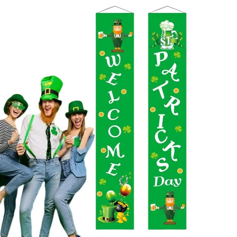 

St Patricks Day Decor Irish Shamrock Happy Saint Patrick's Day Decor Irish Lucky Shamrock Welcome Banner St Patrick's Day Gift